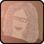 A Cardboard Woman Drinking Red Wine And Making A Rude Gesture