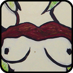 Proud Green Boobs Painting