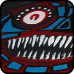 Undead Mosaic Clown Painting