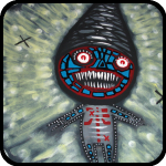 Undead Mosaic Clown Painting
