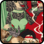 Close-up of Patrick's 'Dog's Playing Poker' shirt. I'm jealous. Close-up of Patrick's 'Dog's Playing Poker' shirt. I'm jealous.