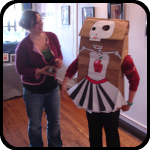 Single Parent Paper Bag Skeleton Puppet Costume Single Parent Paper Bag Skeleton Puppet Costume