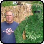 Marlow and Michael from MOBA Michael from MOBA and an Elvis topiary