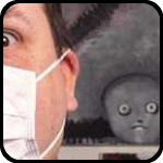 Nik in a mask for some reason.