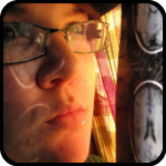 Rachel and a picture of her brain Rachel and a picture of her brain