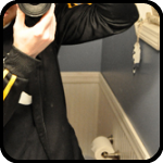 Sean, in the bathroom Sean, in the bathroom