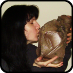 Theresa loves the sculpture she got through bARTer Sauce Theresa loves the sculpture she got through bARTer Sauce